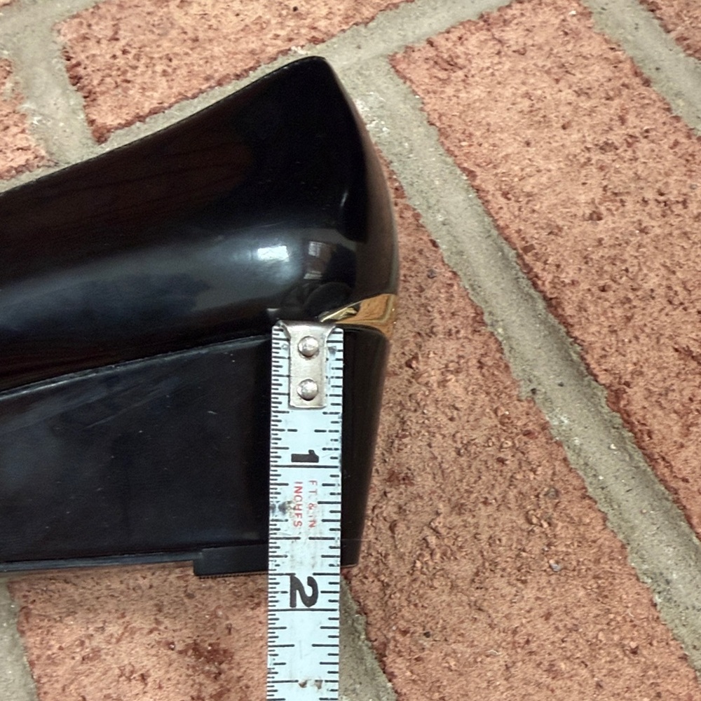 Calvin Klein Black Patent Wedge Shoes, Size 8.5, NWOT - Picture 8 of 11